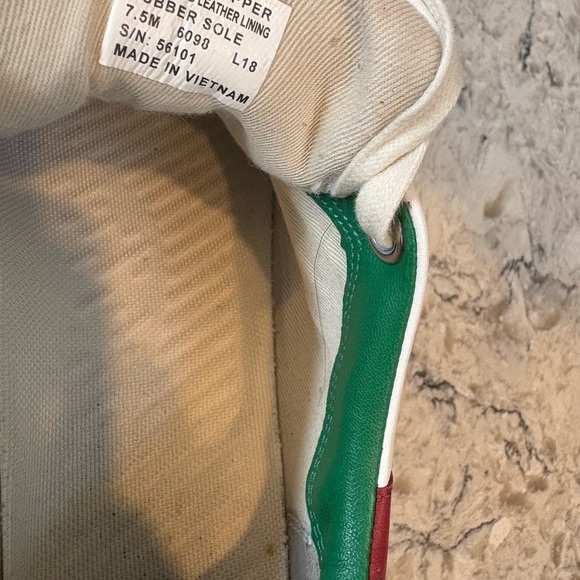 Tory Sport Blue and White Sneakers with Red and Green Accents - Picture 8 of 8